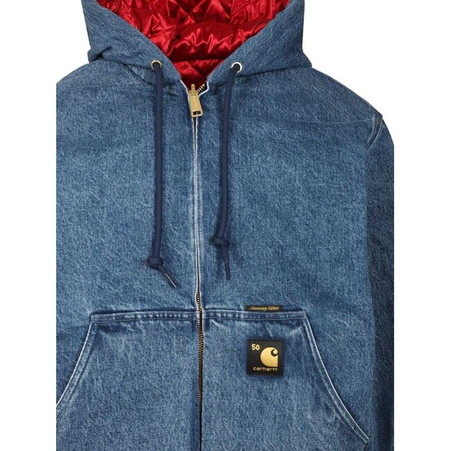 Carhartt WIP 50 Years Anniversary OG Active Jacket - Denim Blue / USA Red Stone bleached