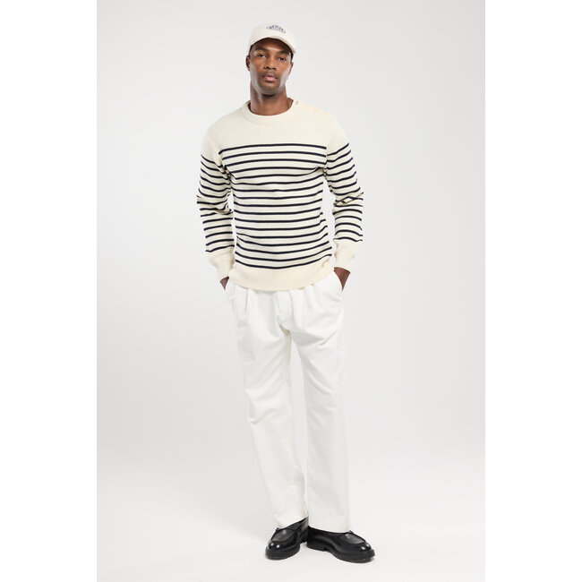 Armor-lux Sailor Sweater "Molène" - Nature / Navy