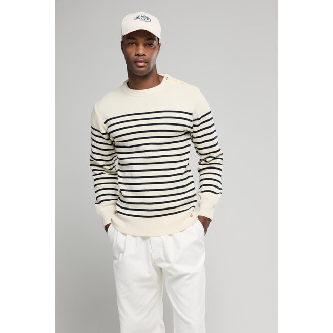 Armor-lux Sailor Sweater "Molène" - Nature / Navy