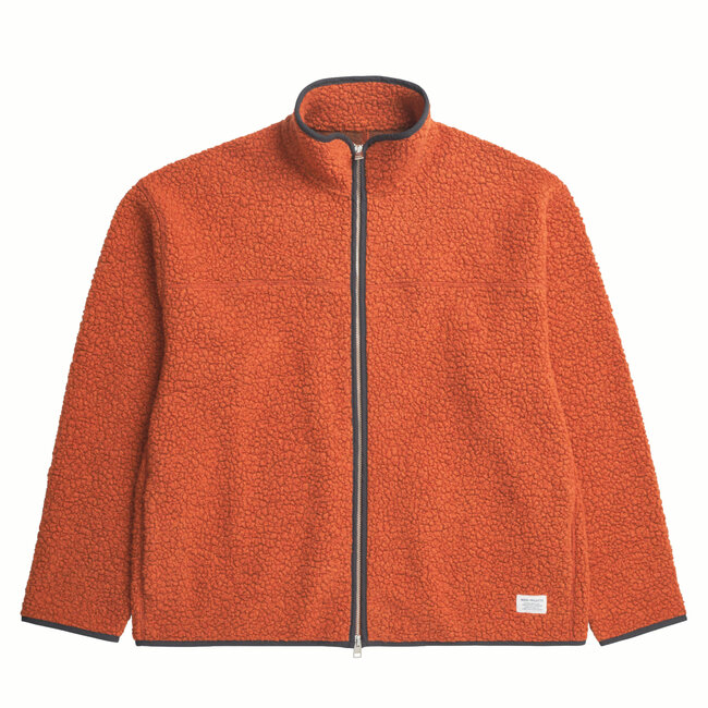 Norse Projects Bjorn Sherpa Wool Fleece Jacket - Golden Orange