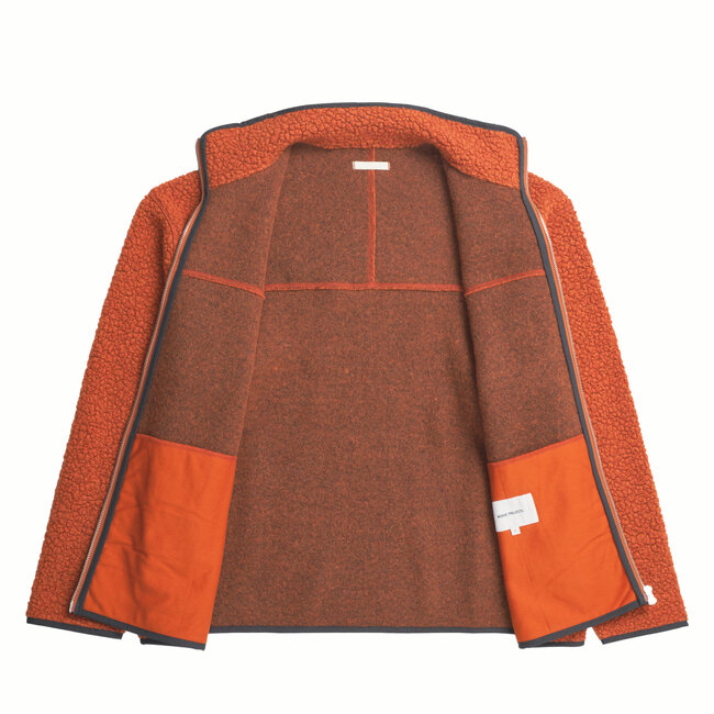 Norse Projects Bjorn Sherpa Wool Fleece Jacket - Golden Orange