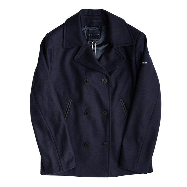 Armor-lux Peacoat bicolore "Fort Cigogne" - Navire / Aluminium