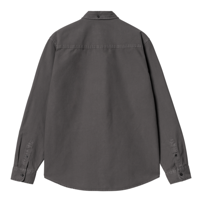 Carhartt WIP L/S Bolton Shirt - Graphite garment dyed