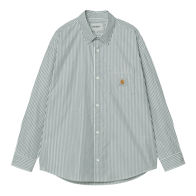 Carhartt WIP L/S Daldry Stripe Shirt - Office Blue