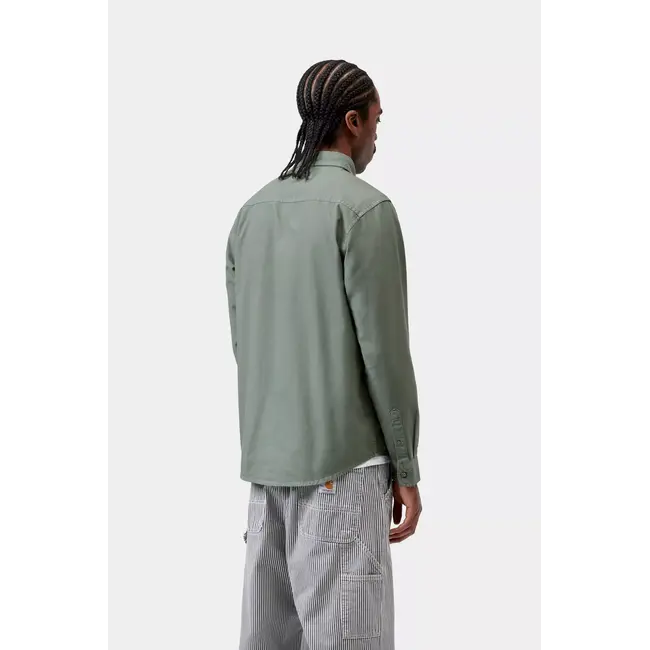 Carhartt WIP L/S Bolton Shirt - Velvet Green garment dyed