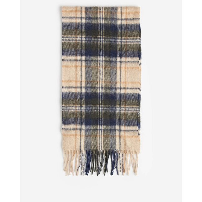 Barbour Check Tartan Scarf - Sand Beige Plaid