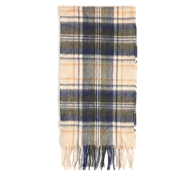 Barbour Check Tartan Scarf - Sand Beige Plaid