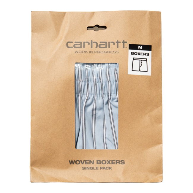 Carhartt WIP Cotton Boxer - Grimsby Stripe / Blue Fog