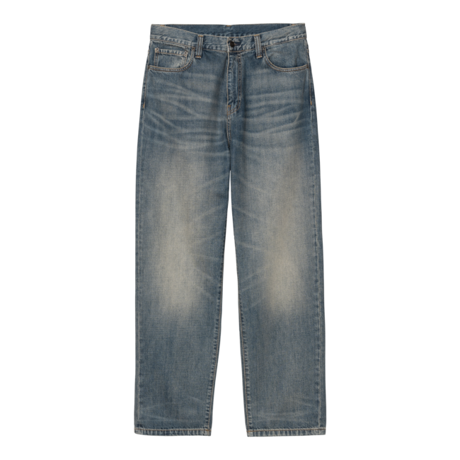 Carhartt WIP Aaron Pant - Blue Worn used wash