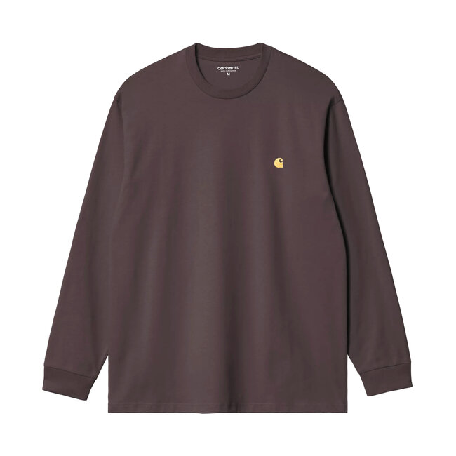 Carhartt WIP L/S Chase T-Shirt - Shale / Gold