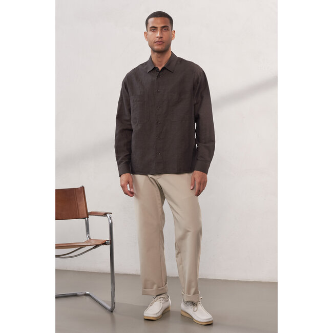 About Companions Dario Shirt - Linen Coffee