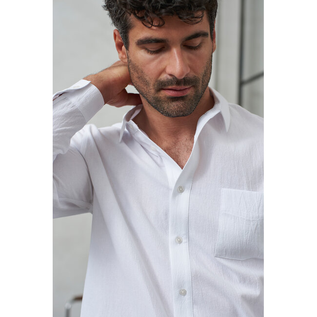 About Companions Simon Shirt - Eco crinkle white