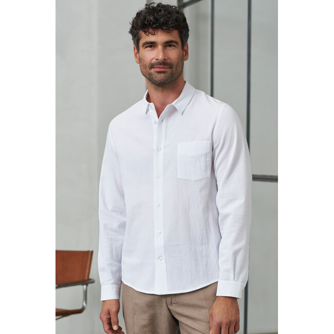 About Companions Simon Shirt - Eco crinkle white