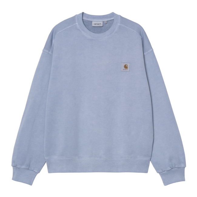 Carhartt WIP Nelson Sweat - Gentle Blue garment dyed
