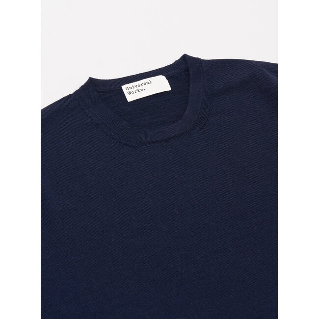 Universal Works Knit Tee Merino - Navy