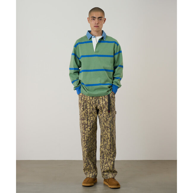 Gramicci Langdon Rugby Shirt - Olive / Blue