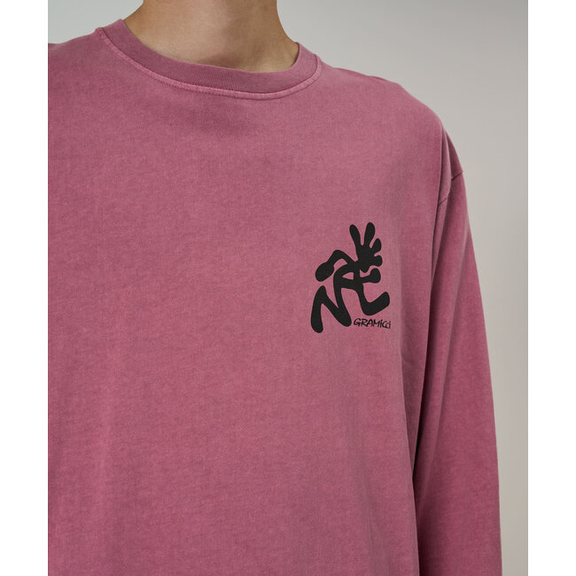 Gramicci L/S Running Man Tee - Red Pigment