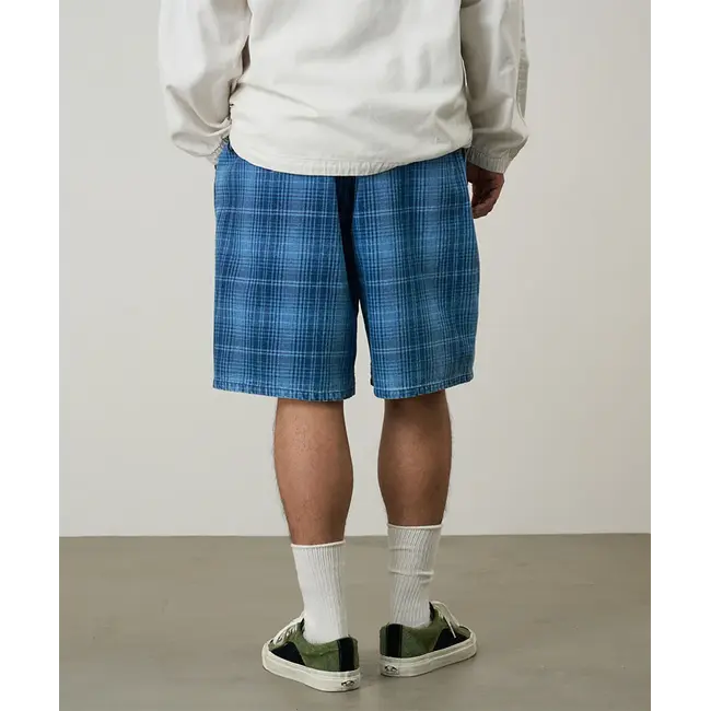 Gramicci Lagoon Short Denim Plaid - Indigo