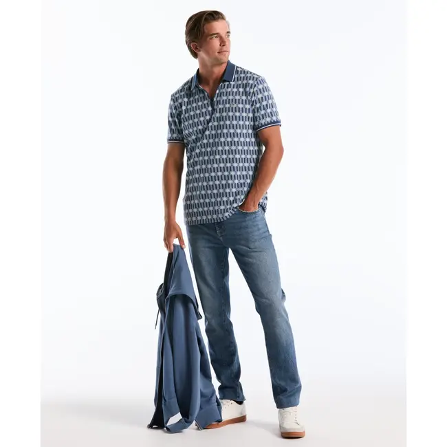 Original Penguin Jacquard Polo - Sargasso Sea