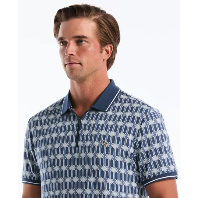 Original Penguin Jacquard Polo - Sargasso Sea