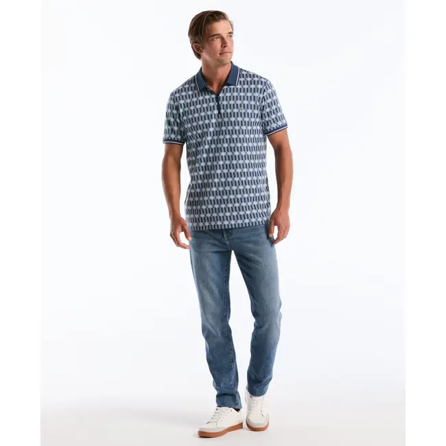 Original Penguin Jacquard Polo - Sargasso Sea