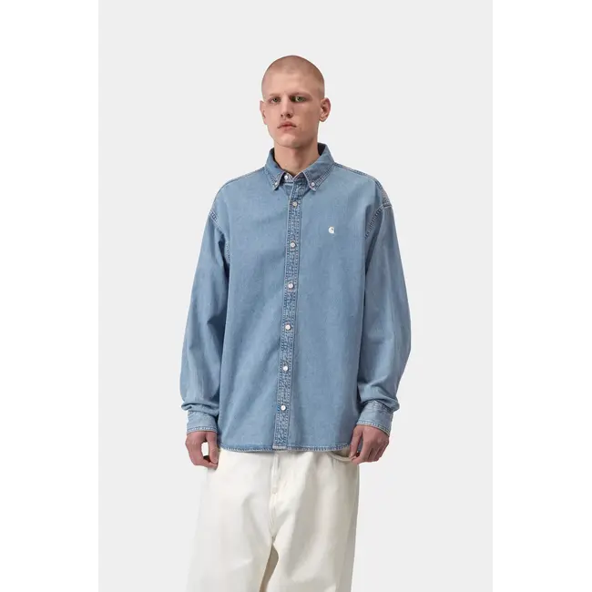 Carhartt WIP L/S Lucas Shirt - Blue bleached