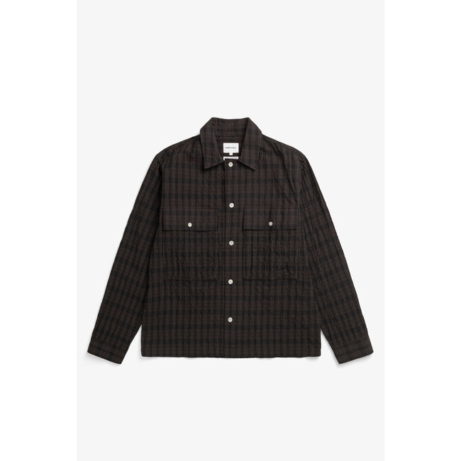 Norse Projects Mols Hunting Check Shirt - Delicioso Brown