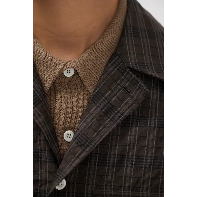 Norse Projects Mols Hunting Check Shirt - Delicioso Brown