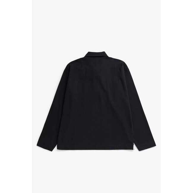 Norse Projects Isefjord Compact Cotton LS Polo - Black