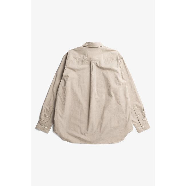 Norse Projects Espevik Oversize Micro Poplin Check Shirt - Oatmeal
