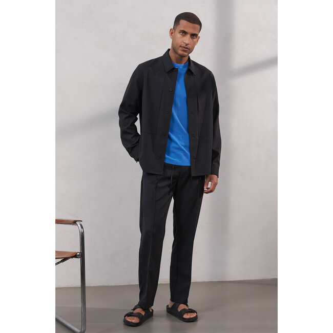 About Companions Owe Overshirt  - Eco Cool Wool Ebony