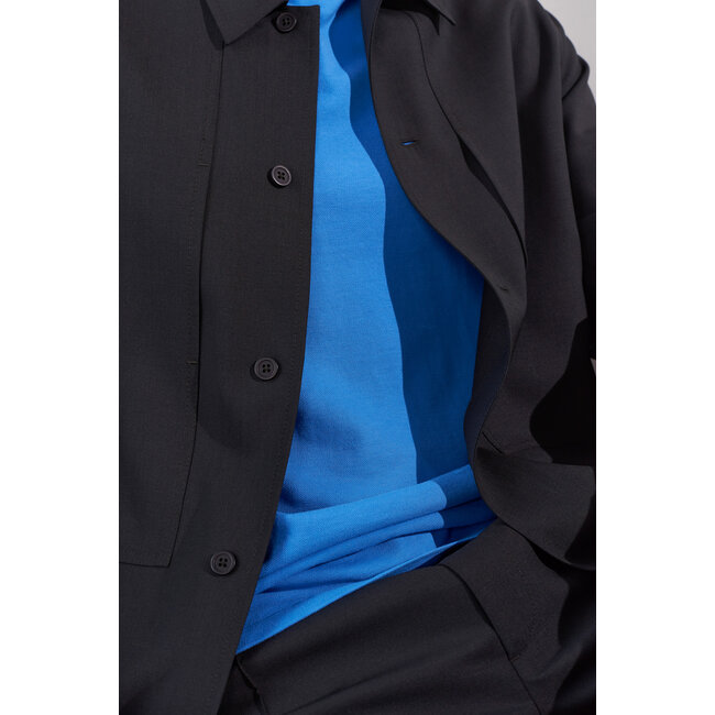 About Companions Owe Overshirt  - Eco Cool Wool Ebony