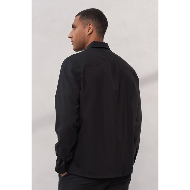 About Companions Owe Overshirt  - Eco Cool Wool Ebony