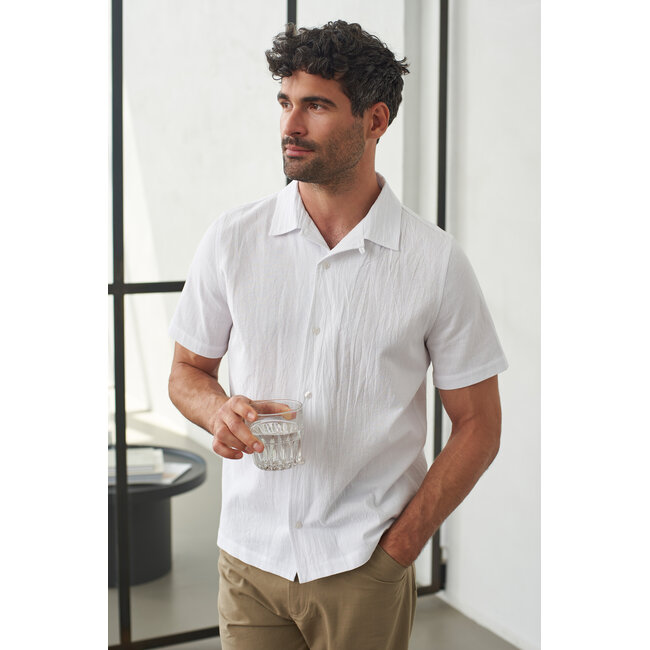 About Companions Kuno Shirt  - Eco Crincle White