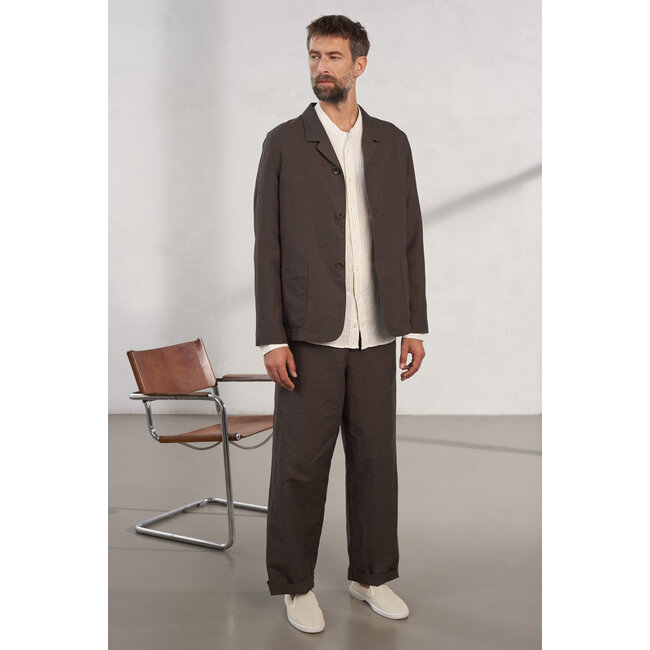About Companions Carlo Trousers  - Linen Coffee