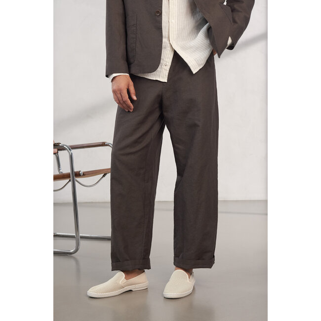 About Companions Carlo Trousers  - Linen Coffee