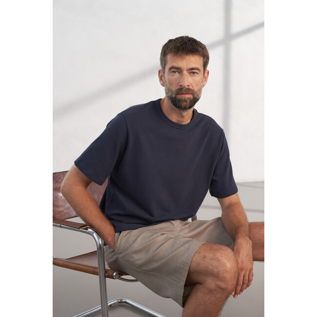 About Companions Anton T-Shirt  - Eco Grain Jersey Dark Navy