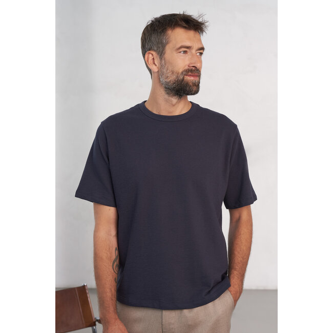 About Companions Anton T-Shirt  - Eco Grain Jersey Dark Navy