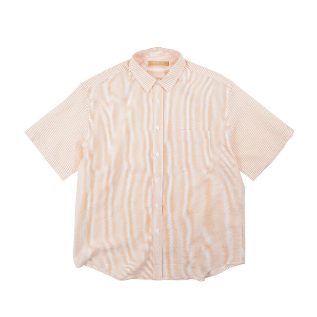 Frizmworks Og Stripe Seersucker Half Shirt - Orange