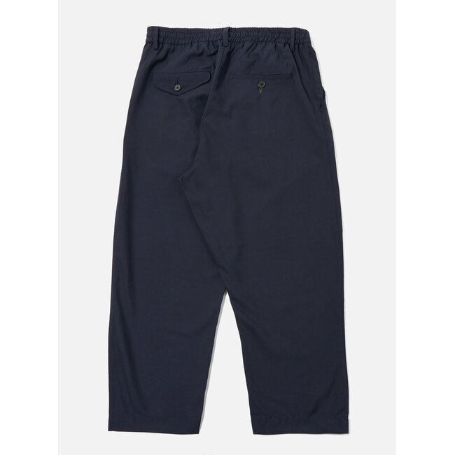 Universal Works Pleated Track Pant - Tropical Suiting / Navy