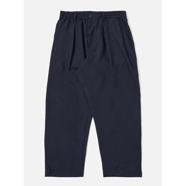 Universal Works Pleated Track Pant - Tropical Suiting / Navy