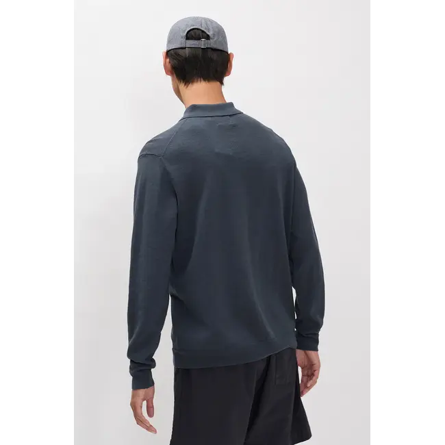 Norse Projects Gudme Cotton Paper Polo - Graphite