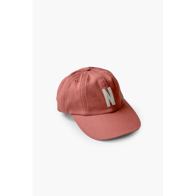 Norse Projects Light Canvas Felt N 8 Panel Cap - Cowhide