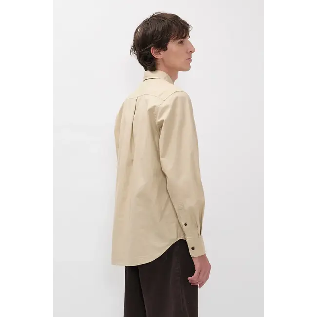 Norse Projects Kongshoved Cotton Faded Pigment Dyed Relaxed Shirt  - Tan