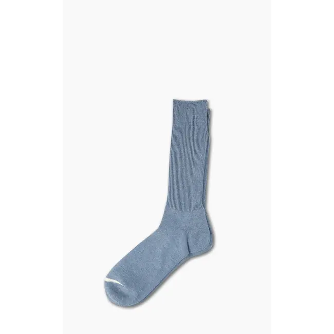 Anonymous Ism American Rib 3P Crew Socks – Indigo