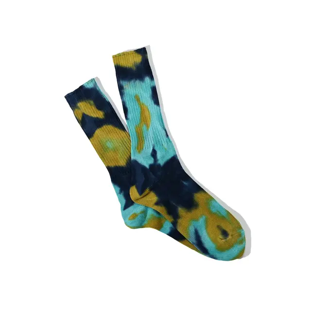Anonymous Ism Tie Dye Crew Socks – Ink Blue