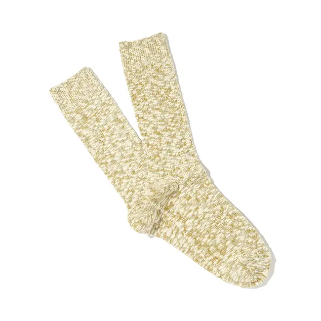 Anonymous Ism Light Weight Slub Crew Socks – Khaki