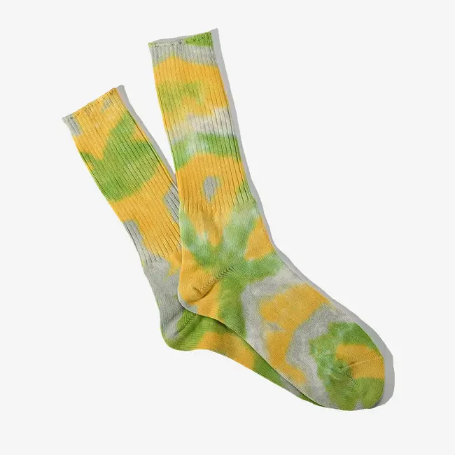 Anonymous Ism Tie Dye Crew Socks – Yellow