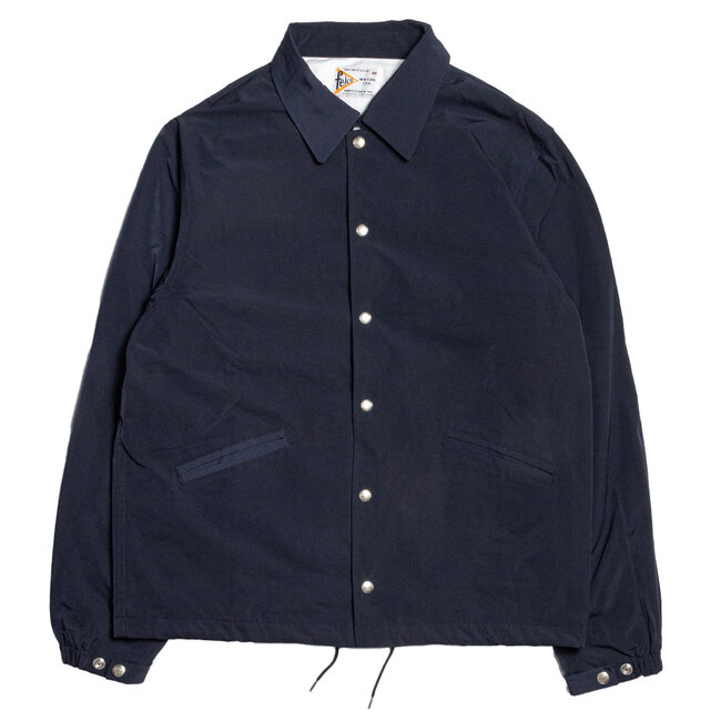 Felco Japan Nylon Coach Jacket - Navy Silver Button