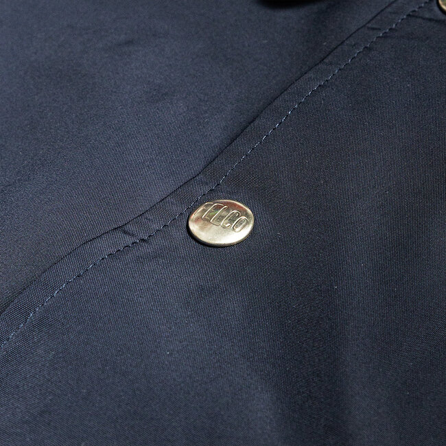 Felco Japan Nylon Coach Jacket - Navy Silver Button